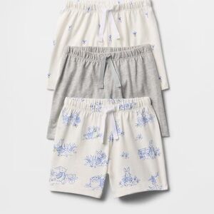 GAP Kids Playful Shorts Set - Cream, Gray, Blue